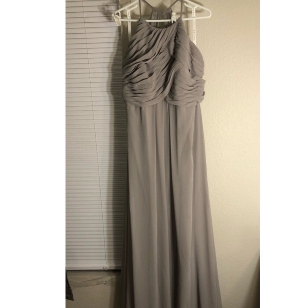 Azazie silver dress